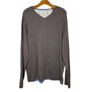 Tommy Bahama Sweater Men’s Iced Coffee T Island Luxe V-Neck Cashmere Cotton XL